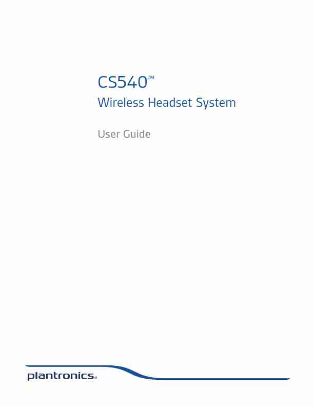 Plantronics Bluetooth Headset CS540-page_pdf